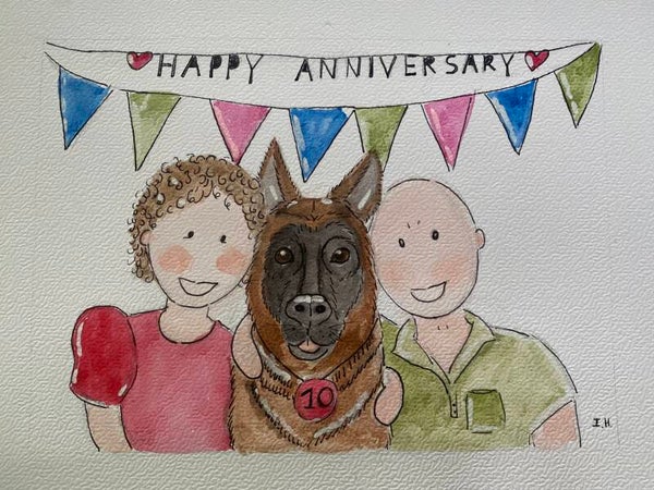 Portret Illustratie Aquarel