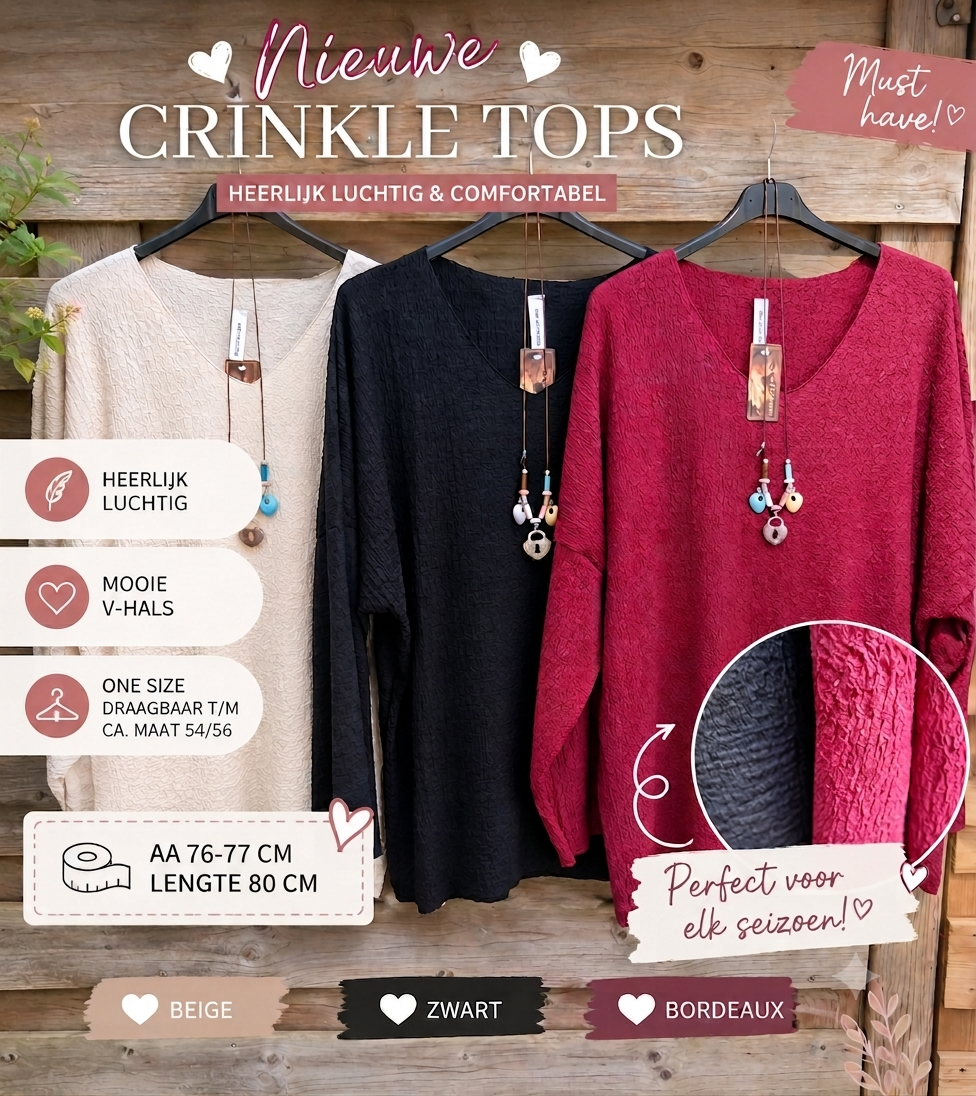 Nieuw Crinkle Tops Met ketting