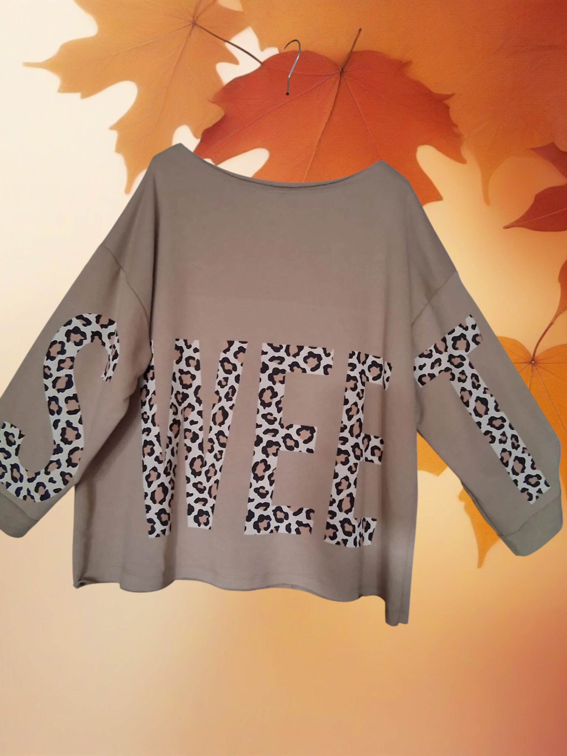 Casual sweatshirt met een grote "SWEET"