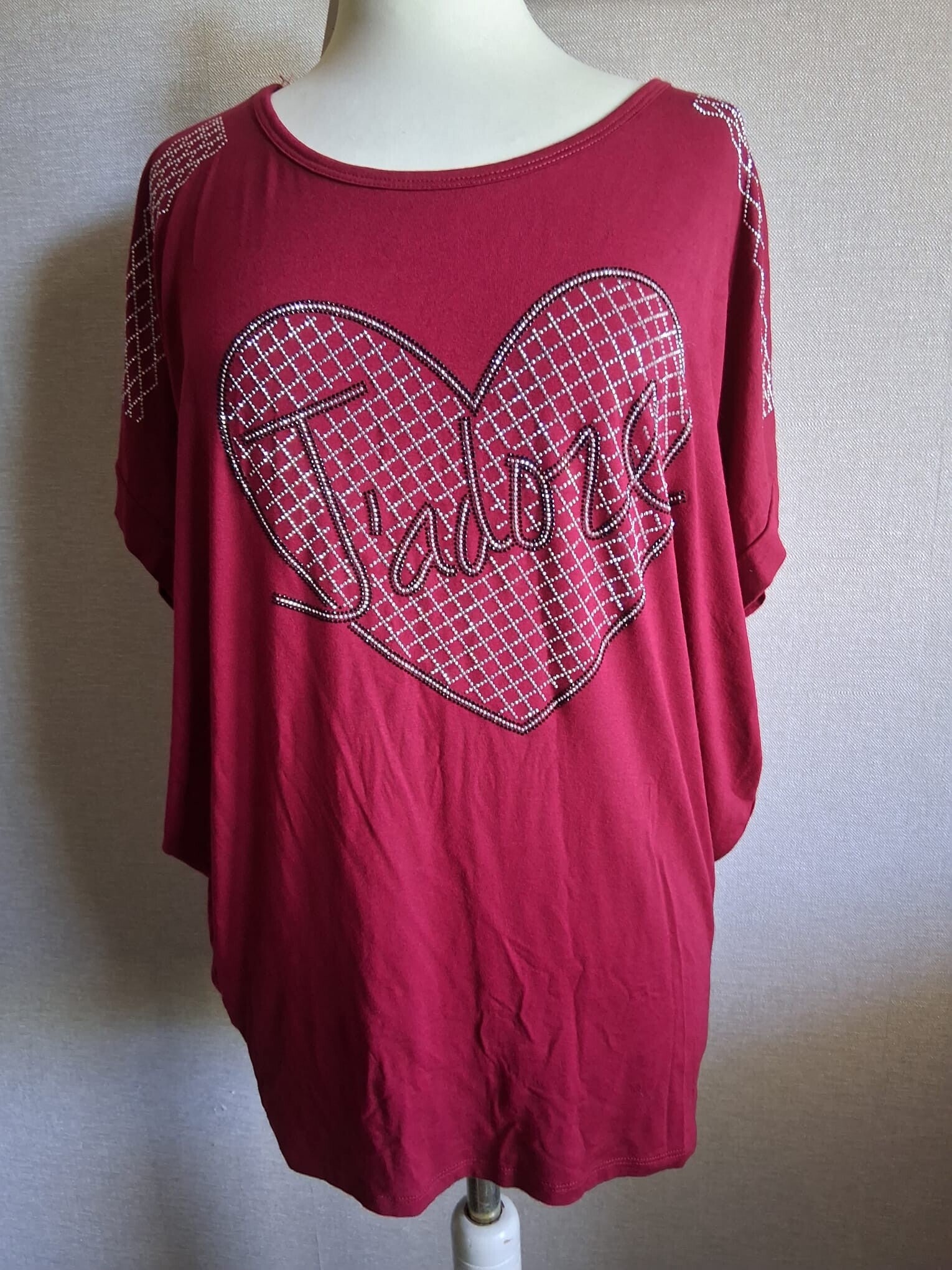 Shirt met Jadore in glitters