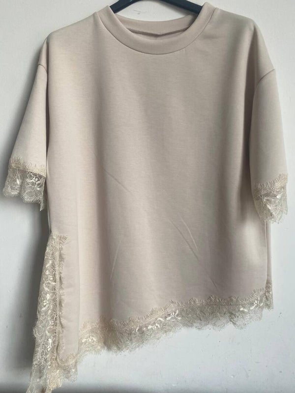 creme t-shirt kant