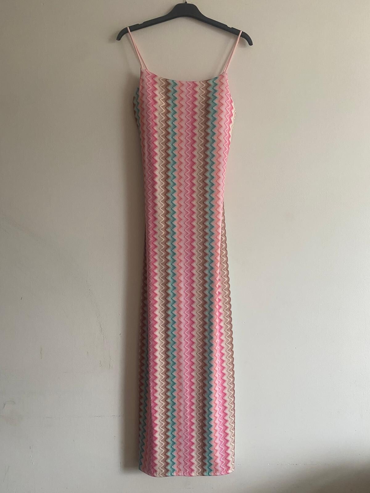 Zomerse Zigzag Maxi-Jurk lang