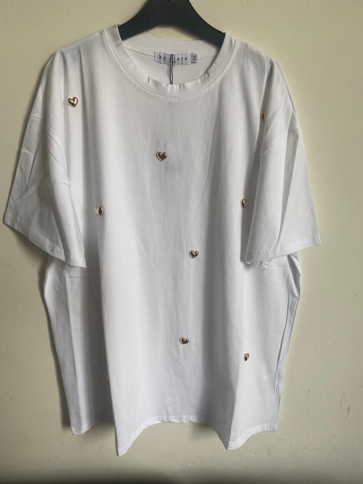wit t-shirt gouden hart
