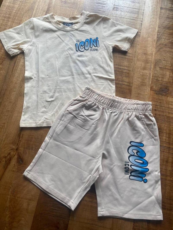 beige stoere jongensset iconi