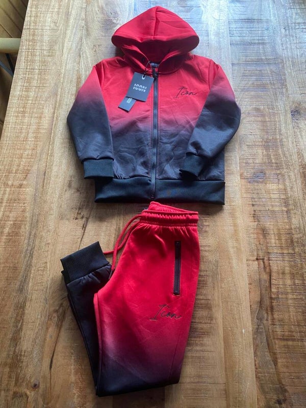 Icon Kids  trainingspak – Rood/Zwart