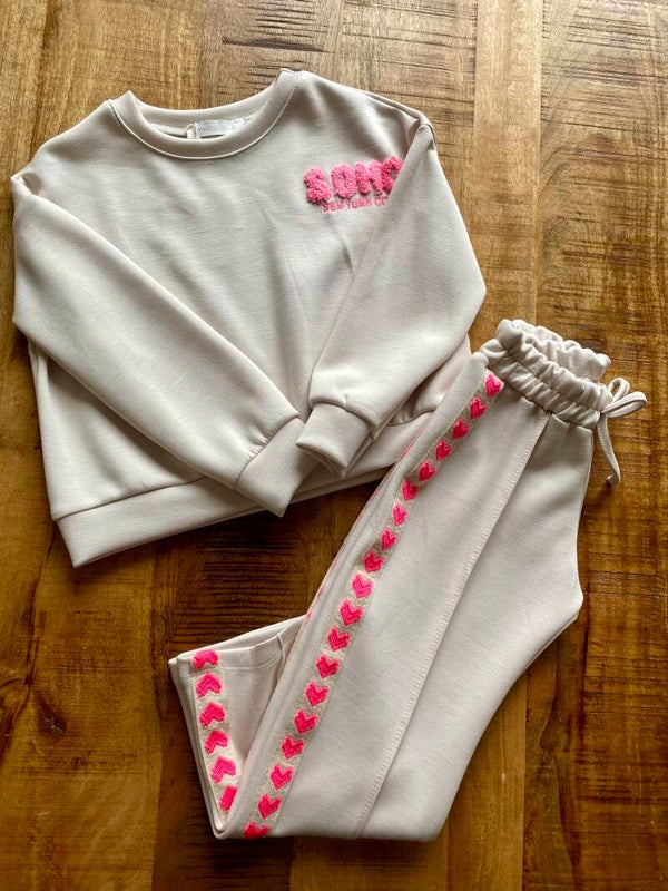 Beige/crème pak neon hart SoHo