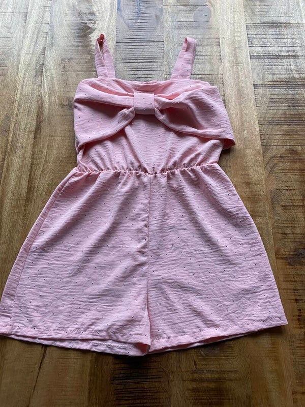 Jumpsuite strik roze met glitters