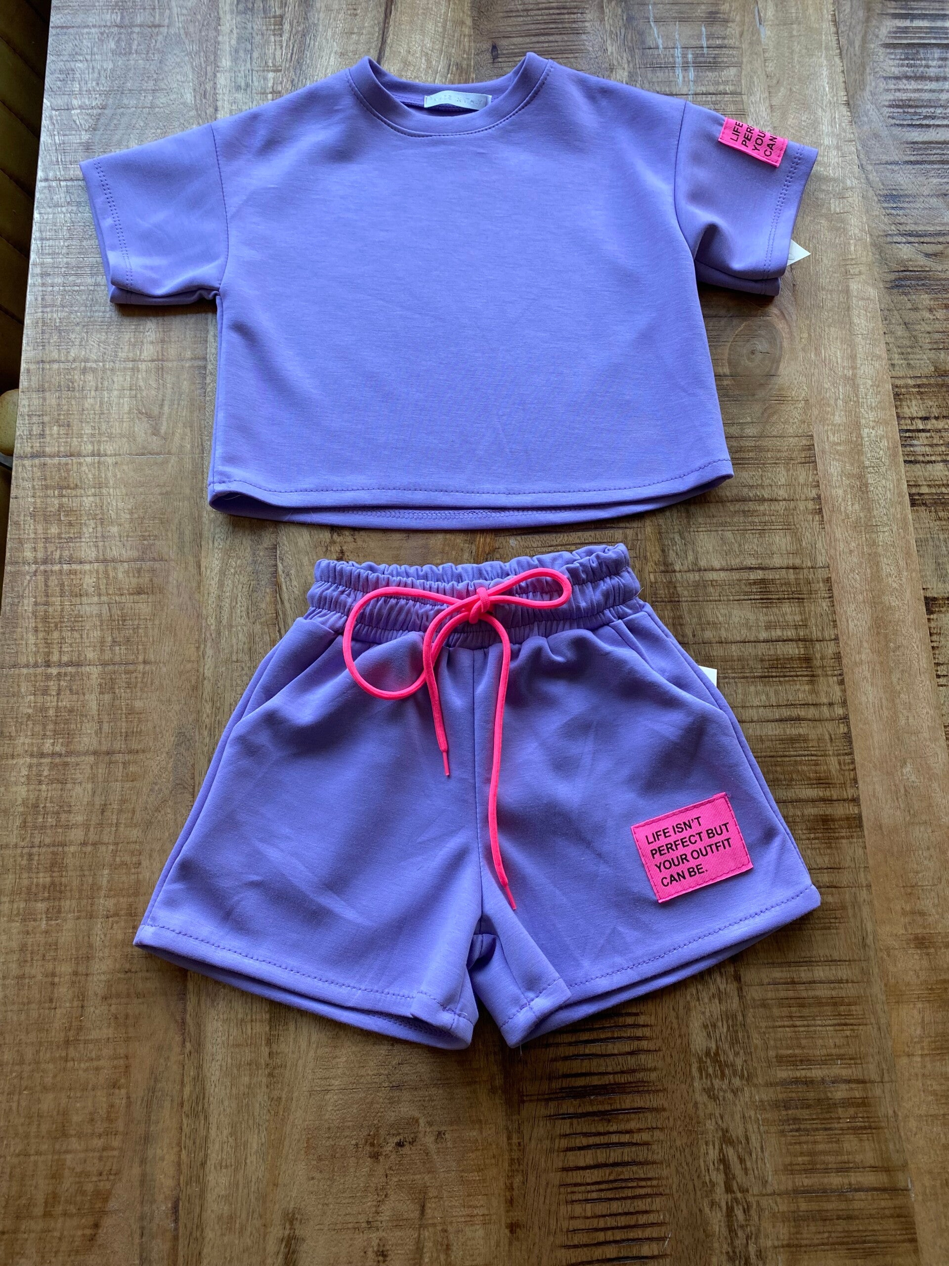 Paars roze label set