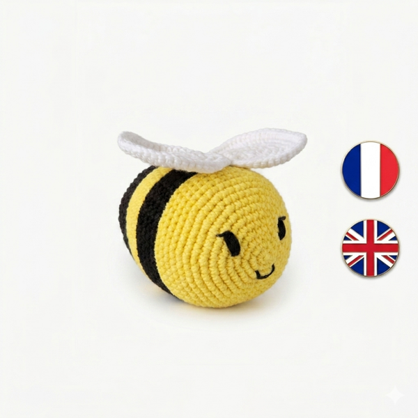 Mireille l'abeille - Mirelle the bee patron/pattern crochet - FR/EN PDF