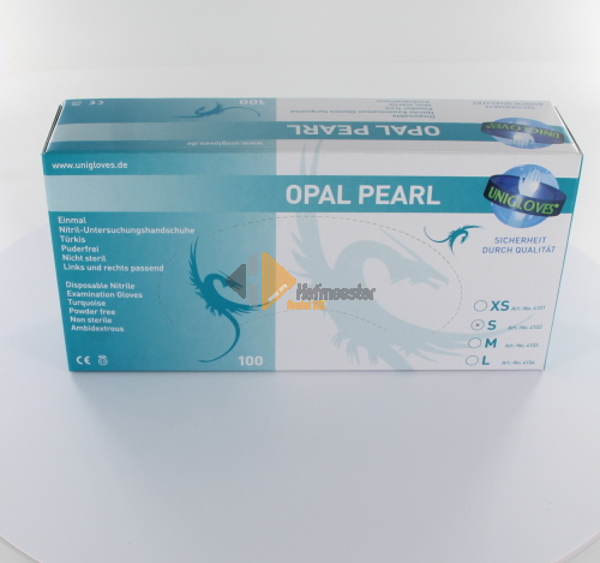 012141 FHS HANDSCHOENEN POEDERVRIJ NITRILE OPAL PEARL SMALL (LICHTBLAUW/100st)