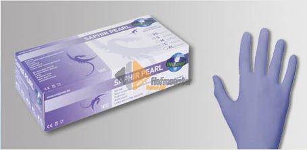 012163 FHS Handschoenen Poedervrij Nitrile Saphir Pearl Large (Paars /100st)