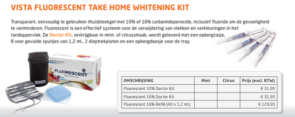 185001 VISTA FLUORESCENT DOCTOR KIT CITRUS 16%