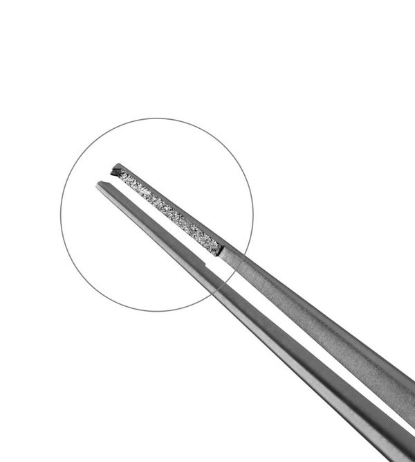 70.H1004 MAXIL ANATOMICAL MICRO-TWEEZERS WITH FLAT DIAMOND COATED JAWS (18 CM)