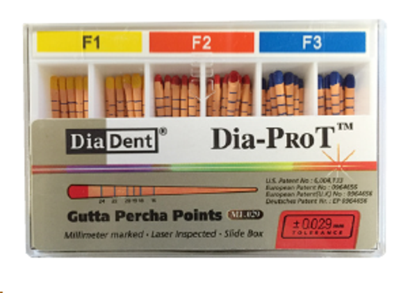 220127 DIADENT GUTTA PERCHA POINTS VOOR DIA-X ASSORTED D3-D5 / PT F1-F3(60st)