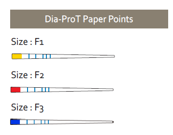 220761 DIADENT PAPERPOINTS VOOR DIA-X D5 / PT F3 BLAUW (100st)