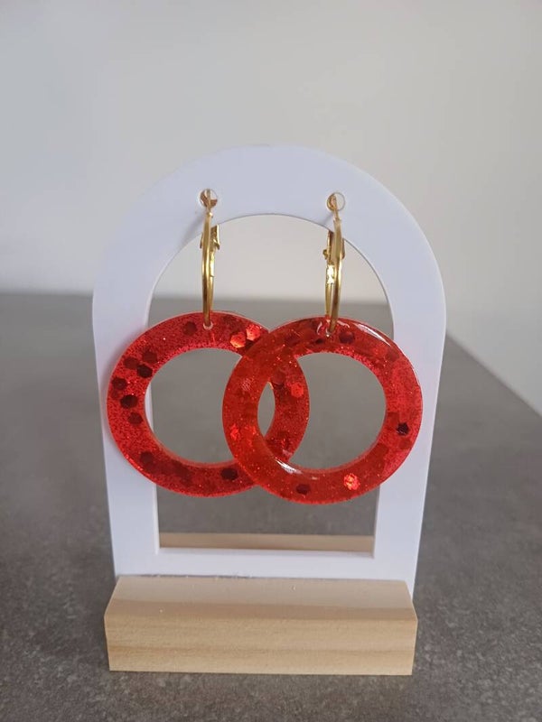 Grandes rondes rouges