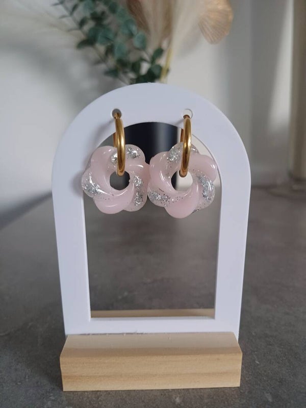 Rose pâle et argenté