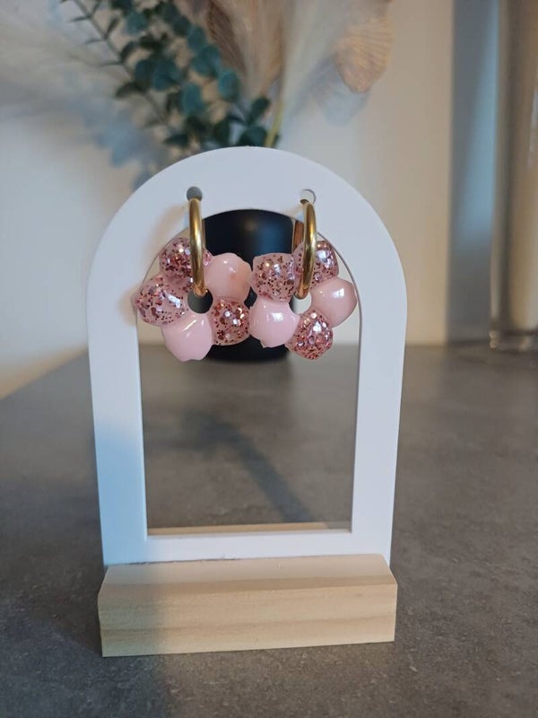 Rose et paillettes roses