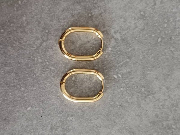 Créoles dorées ovales