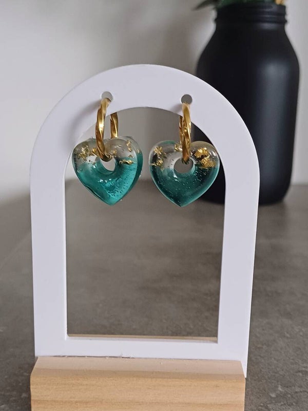 Bleu turquoise et feuilles d'or