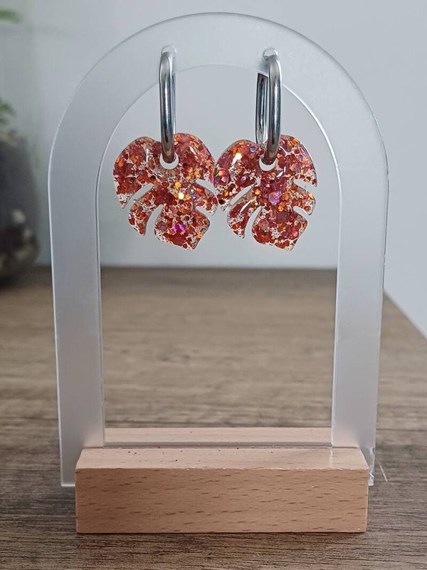 Paillettes roses et oranges