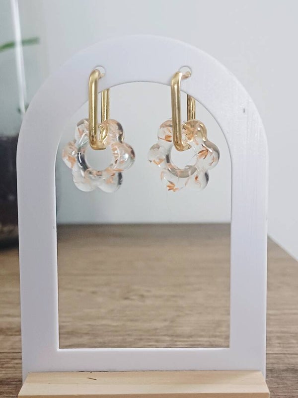 Mini fleurs avec fleurs séchées oranges