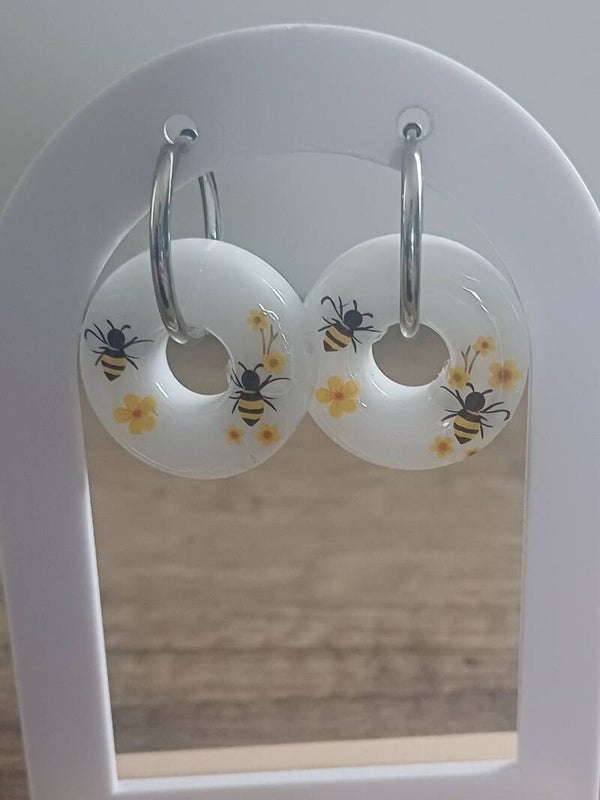 Donits blancs abeilles