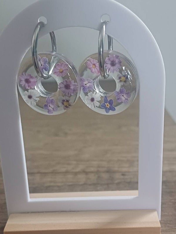 Donuts fleurs violettes
