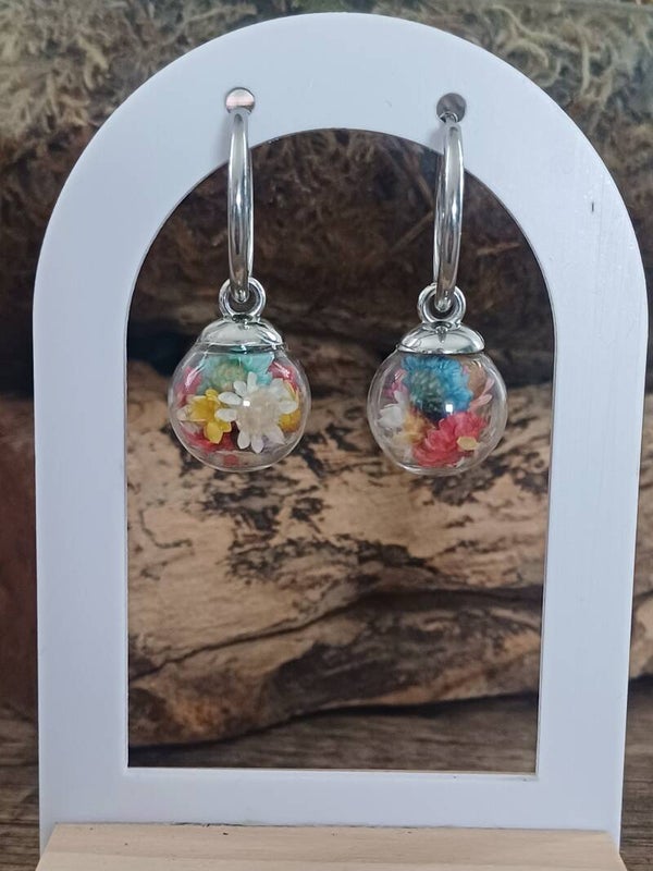 Pampilles ORA argentées multicolores