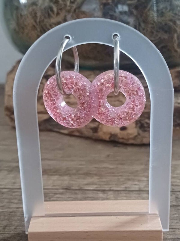 Donuts roses à paillettes