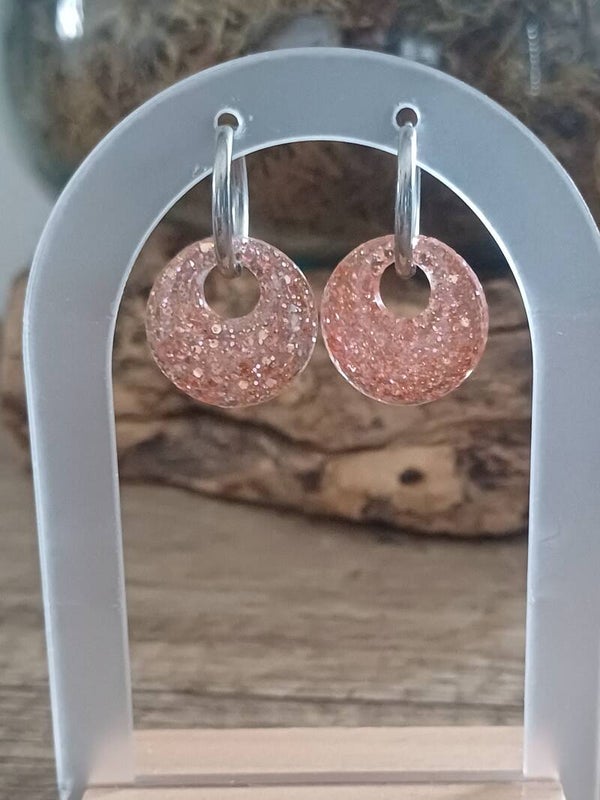 Rondes roses à paillettes