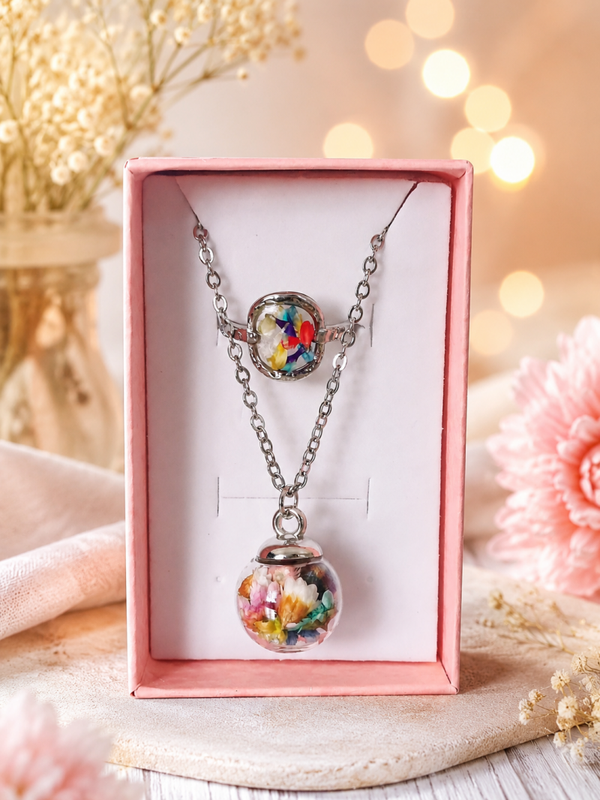 Bague + collier argenté