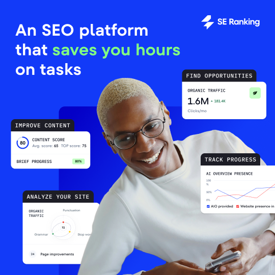 An SEO platform that saves you hours on tasks. SE Ranking