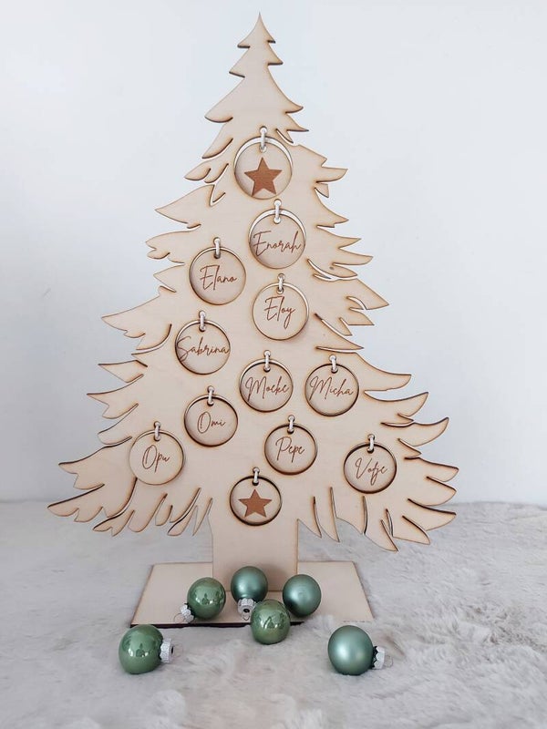 Kerstboom met namen