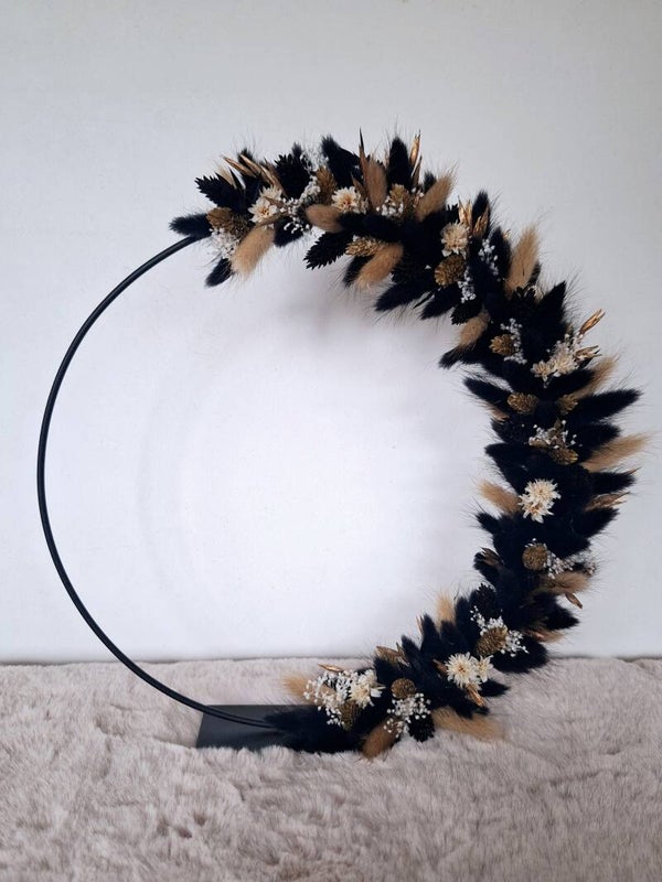 Metale flowerhoop zwart