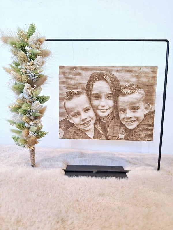 Foto met metale frame