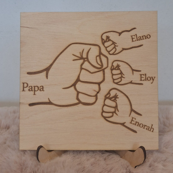 Papa plaatje met vuistjes