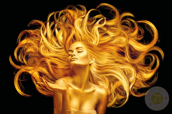 Golden hair