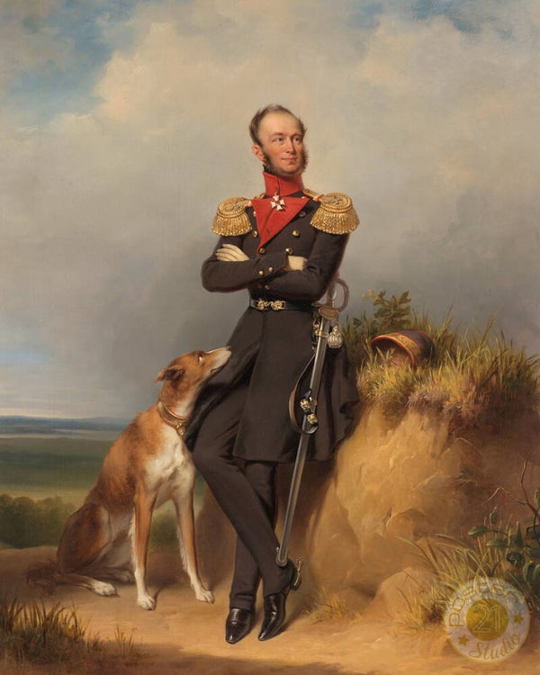 Jan Adam Kruseman - Portret van Willem II, koning der Nederlanden