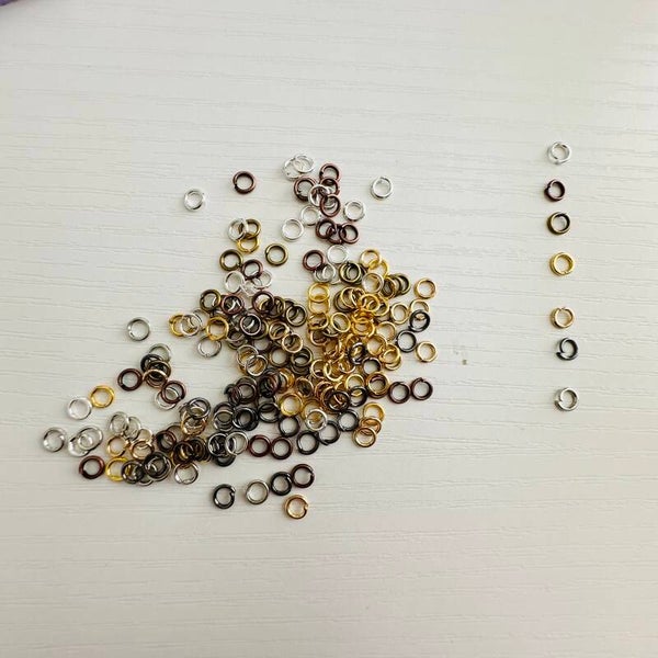200-piece 7 color metallic finish Jump rings