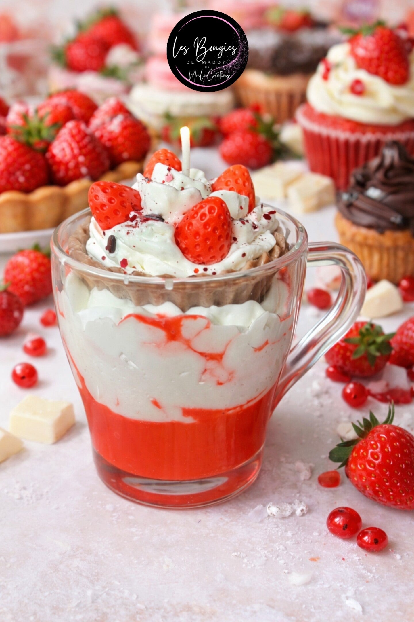 Bougie Tarte aux fraises