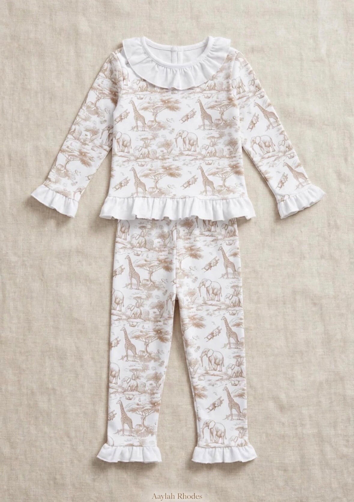 Savannah Ruffle Pyjama Set- Girls