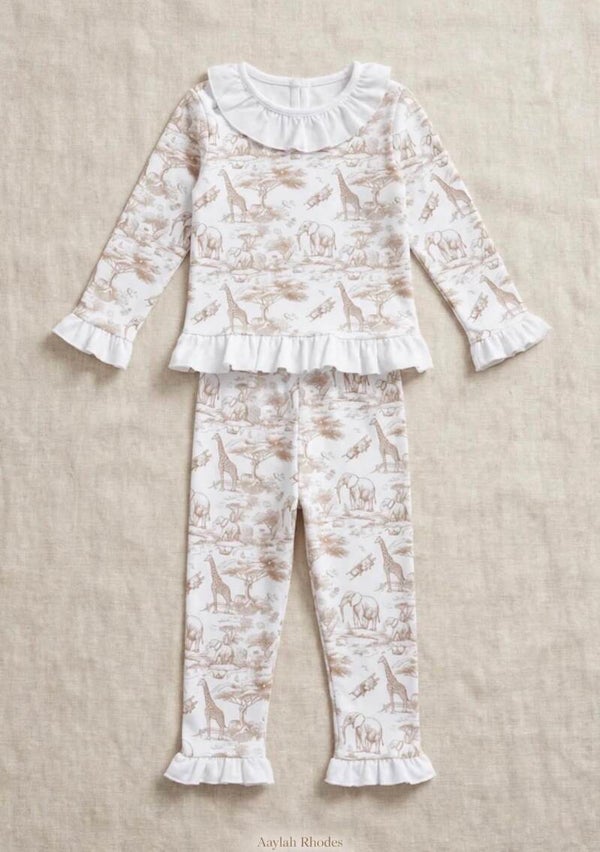 Savannah Ruffle Pyjama Set- Girls