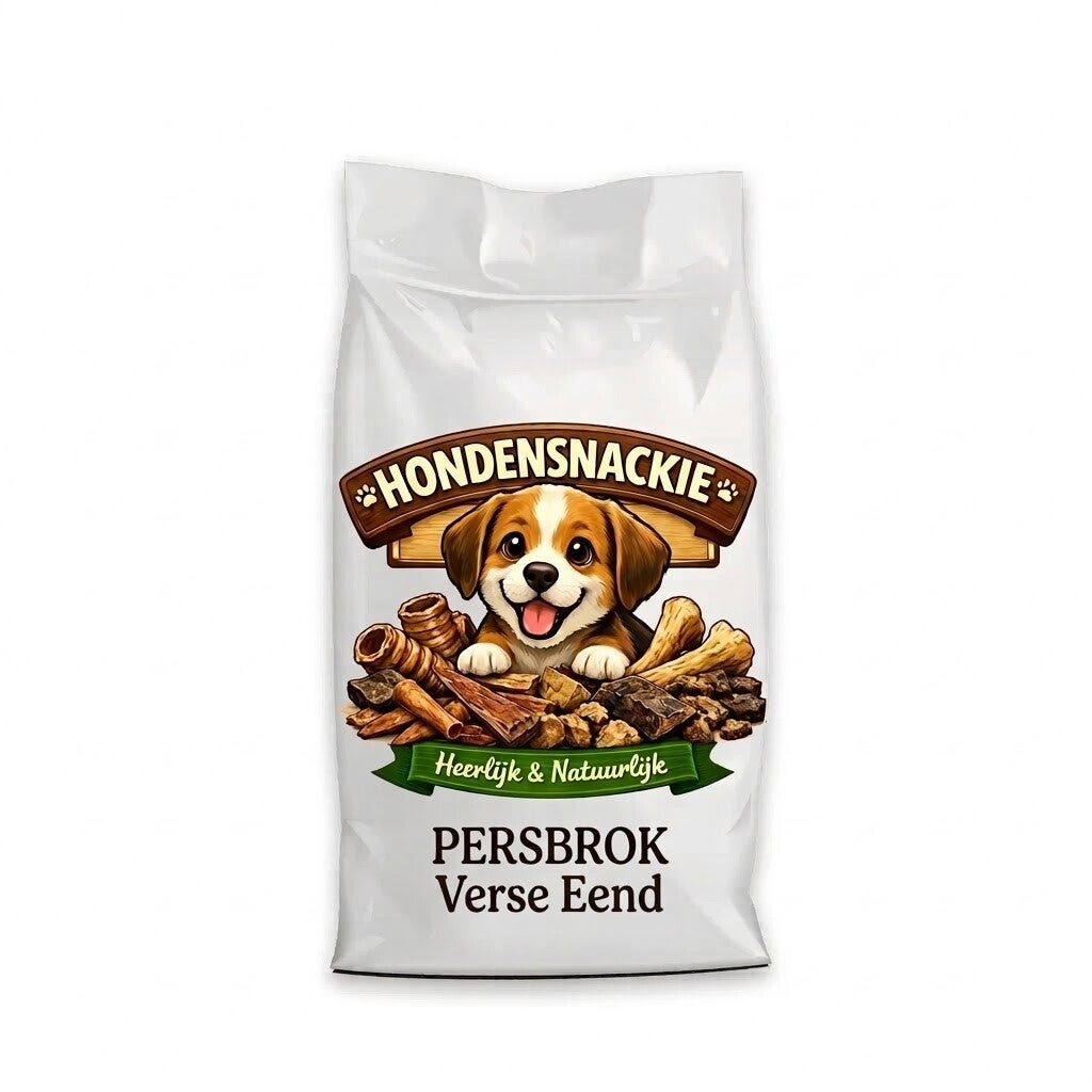 Hondensnackie Persbrok Verse Eend 15 kilo – Graanvrij hondenvoer met eend