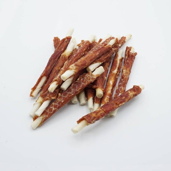 Hondensnackie Rawhide met Eend 13 cm