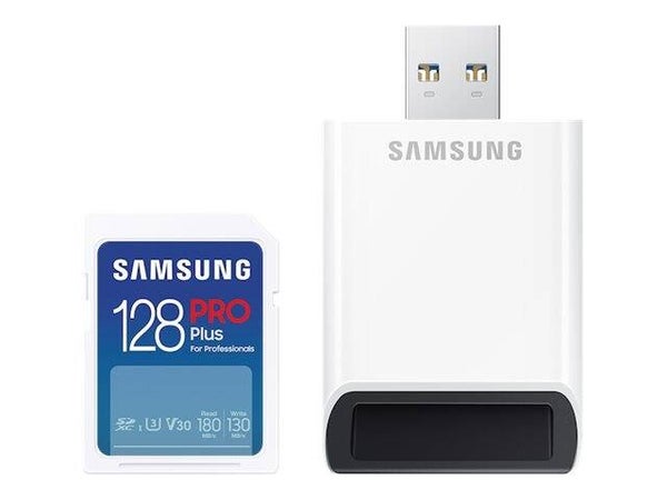 Samsung PRO Plus 128GB SDXC Kit (2023) – Inclusief USB 3.0 Kaartlezer