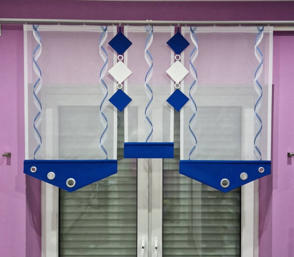 Gardinen in farbe Blau, gardinen set nr.452