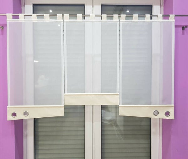 Farbe creme fenstergardine, weiß, Gardinen set Nr.307
