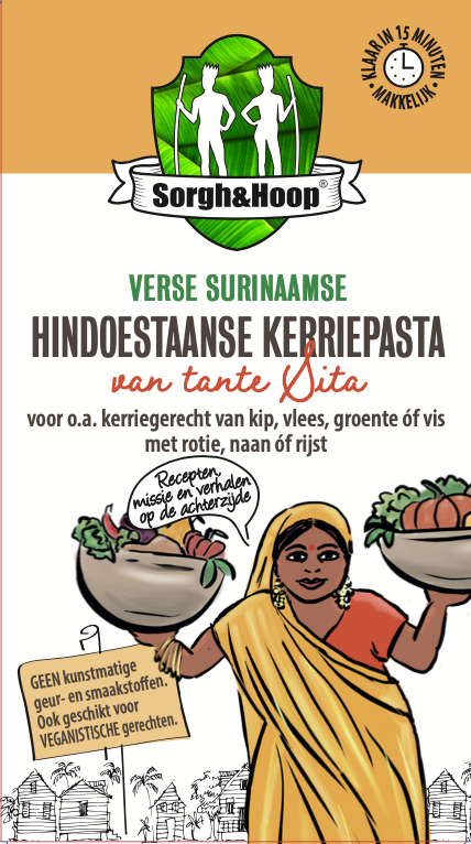 Gezonde snelle, makkelijke vegan Hindoestaanse kerriepasta van tante Sita