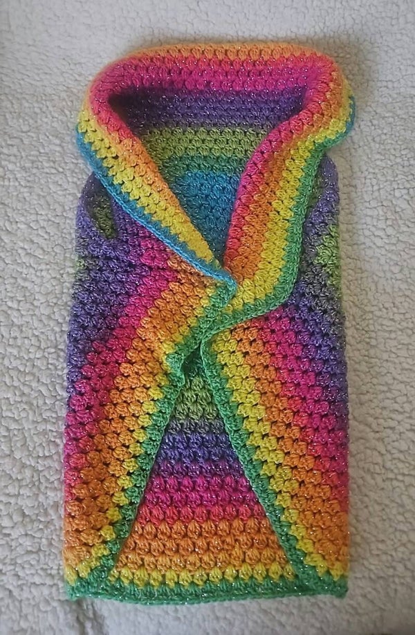 Veste mandala arc en ciel scintillante 7/8ans